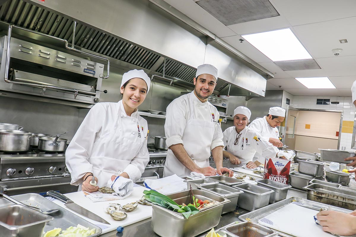 Online culinary school students at Institute of  Education